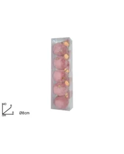 Palla Bambolina 8Cm 5Pz Pelliccia Rosa S