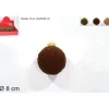 Palla 8Cm Floccata Rombi Marrone/Verdone