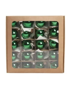 Pallina Di Vetro Lucida Verde 30Mm Per Albero Di Natale 1Pz