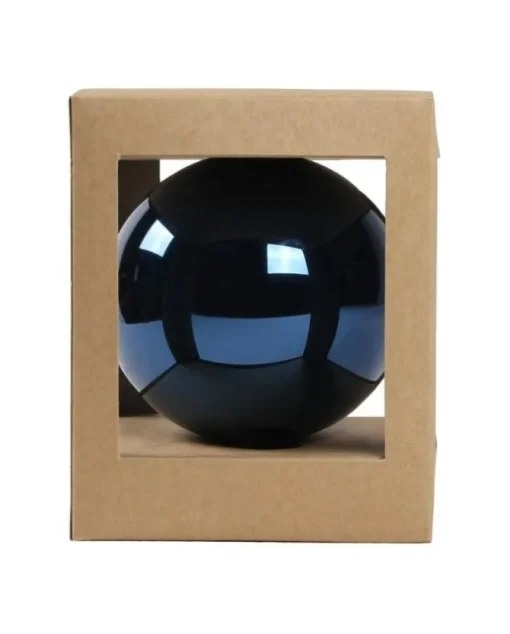 Pallina In Vetro Tinta Unita Blu Lucido 120Mm