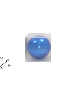 Pallina Sfera Di Plastica Blu 200Mm 1Pz Per Labero Di Natale