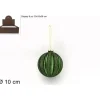Pallina Sfera Di Vetro 10Cm Verde Con Glitter Per Albero Di Natale 1Pz