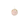 Pallina Sfera Di Vetro Decorata 100Mm Rosa Per Albero Di Natale