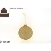 Pallina Sfera Di Vetro Decorata Oro O10Cm Per Albero Di Natale 1Pz