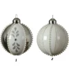 Pallina Sfera Di Vetro Decorata 80Mm 1Pz Per Albero Di Natale