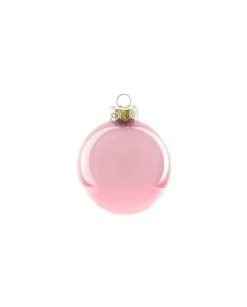 Pallina Sfera Di Vetro Liscia 150Mm Rosa Per Albero Di Natale 1Pz