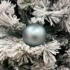 Pallina Sfera Di Vetro Liscia Verde Petrolio Per Albero Di Natale