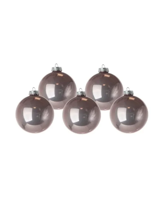 Pallina Sfera Di Vetro Liscia 80Mm Glicine Per Albero Di Natale