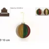 Pallina Sfera Di Vetro O10Cm Multicolor Per Albero Di Natale 1 Pz