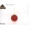 Pallina Sfera Di Vetro Rossa O8Cm Per Albero Di Natale 1 Pz