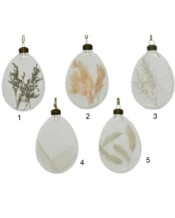 Pallina Sfera In Vetro Decorrata Con Fogliame