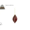 Pallina Sfera In Vetro Ovale 130 Mm Marmorizzata Rossa 1Pz