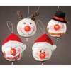 Palline Con Led 4 Modelli Diametro 65Mm Per Albero Di Natale 1Pz