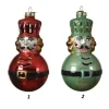 Palline Di Vetro Decorate Schiaccianoci H12Cm Per Albero Di Natale 1Pz