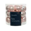 Palline In Vetro Per Albero, Mix Opaco Colore Rosa Cipria Dimensioni (Cm) 2.5Cm24 Pz