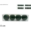 Palline Sfere Di Plastica Verde Floccate O10Cm Per Albero Di Natale 4Pz