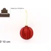 Pallla Di Vetro 10Cm Rossa Con Glitter Per Albero Di Natale 1Pz