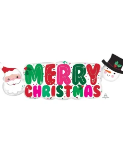 Palloncino Mylar Festone Merry Christimas 104X40Cm