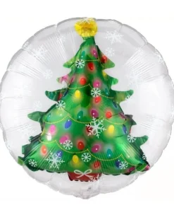 Palloncino Mylar Insider Con Albero Di Natale 60X60Cm