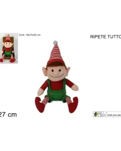 Peluche Natalizio Elfo Ripetetutto 27 Cm