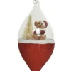 Pendente Di Vetro Decorato H15Cm Per Albero Di Natale 1Pz