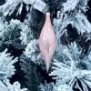 Pendente Di Vetro Rosa 4Cm 1Pz Per Albero Di Natale