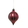 Pendente Tondo Di Vetro 15Cm Burgundy Per Albero Di Natale