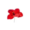 Pick Amarillys Deluxe Velvet 23Cm Rosso Per Decorazione Di Natale