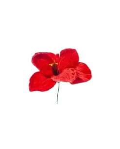 Pick Amarillys Deluxe Velvet 23Cm Rosso Per Decorazione Di Natale