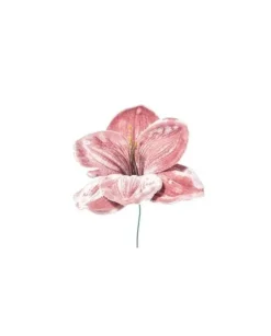 Pick Amaryllis Deluxe Velvet 23Cm Malva Per Decorazioni Di Natale
