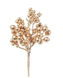 Pick Bacce 20Cm Oro Per Decorazioni Natalizie