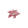 Pick Poinsettia Deluxe Velvet 19Cm Malva Per Decorazioni Natalizie
