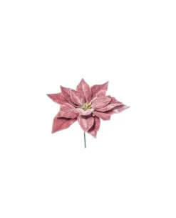 Pick Poinsettia Deluxe Velvet 19Cm Malva Per Decorazioni Natalizie