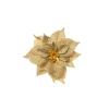 Pick Poinsettia Glamour 21Cm Oro Per Decorazioni Di Natale