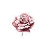 Pick Rosa Malva Deluxe Velvet In Pvc 17 Cm Rosa Per Decorazioni Natalizie