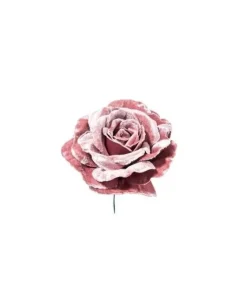 Pick Rosa Malva Deluxe Velvet In Pvc 17 Cm Rosa Per Decorazioni Natalizie