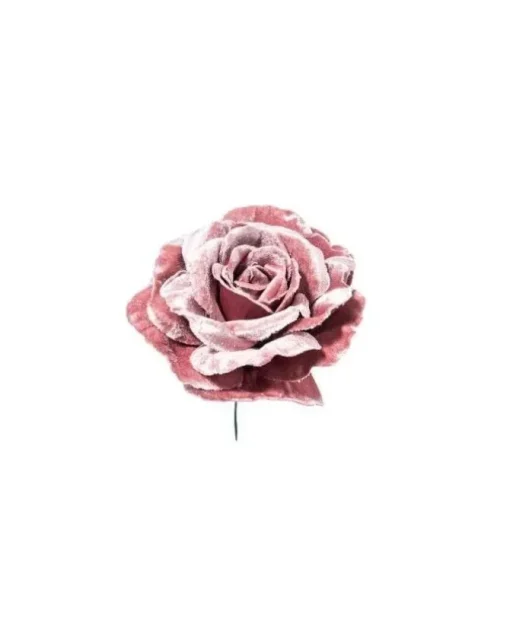 Pick Rosa Malva Deluxe Velvet In Pvc 17 Cm Rosa Per Decorazioni Natalizie