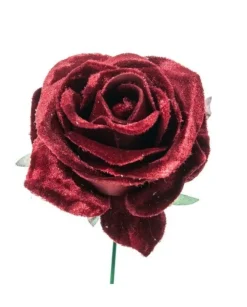 Pick Rosino Deluxe Velvet 16Cm Burgundy Per Decorazioni Natalizie