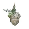 Pigna Decorativa Da Albero 8 Cm Inbiancata