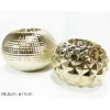 Porta Candela T Light Bombato Silver 2 Modelli Assortiti
