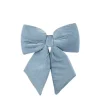Puntale Fiocco Di Velluto Blu 13X15Cm Per Decorazione Albero Di Natale