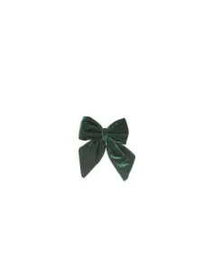 Puntale Fiocco Di Velluto Verde 13X15Cm Per Decorazione Albero Di Natale