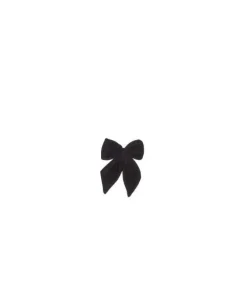 Puntale Fiocco Di Velluto Nero 13X15Cm Per Decorazione Albero Di Natale