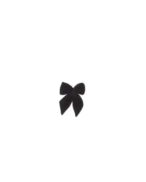 Puntale Fiocco Di Velluto Nero 13X15Cm Per Decorazione Albero Di Natale