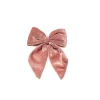 Puntale Fiocco Di Velluto 13X15Cm Rosa Per Decorazione Albero Di Natale