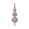 Puntale Per Albero A Strisce Rosse Glitter 31 Cm