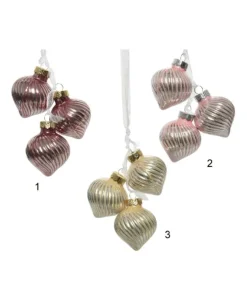 1Pz Addobbo Appendino Cipolla 3 Colori O3,5Cm Per Albero Di Natale