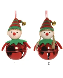 1Pz Addobbo Appendino Elfo Con Sonaglio 11Cm O6Cm