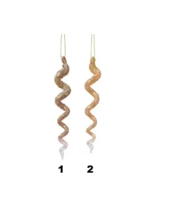 1Pz Addobbo Ornamento Pendente Di Vetro Color Oro Per Albero Di Natale