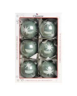 1Pz Pallina Di Vetro Decorata A Mano Tiffany Lucido 80Mm